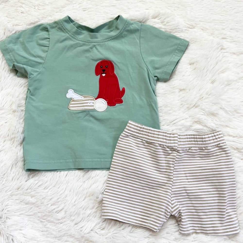 The Finley + Oliver Co Red Dog Outfit